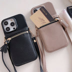 Mugrs IPhone Case Solid Color Anti-Drop Cover Diagonal Coin Purse
