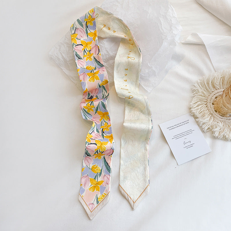 Long Silk Scarf (Random Style)