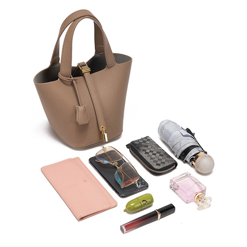 Mugrs™ Lock 18 Gold Basket Versatile Women's Bucket Bag