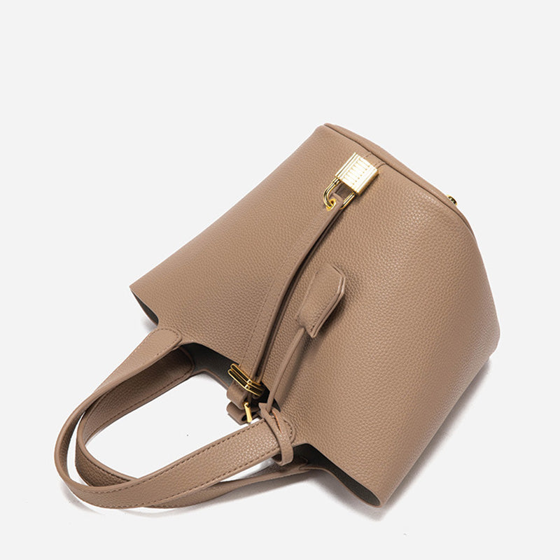 Mugrs™ Lock 18 Gold Basket Versatile Women's Bucket Bag