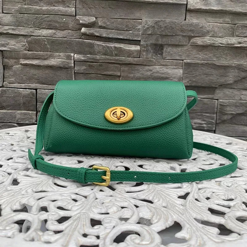 Mugrs™ Button Simple Leather Mini Shoulder Bag