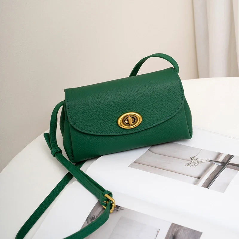 Mugrs™ Button Simple Leather Mini Shoulder Bag