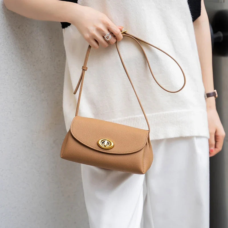 Mugrs™ Button Simple Leather Mini Shoulder Bag