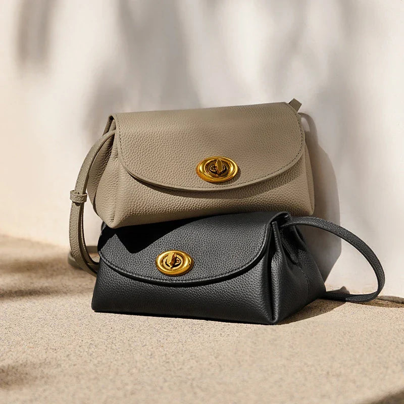 Mugrs™ Button Simple Leather Mini Shoulder Bag
