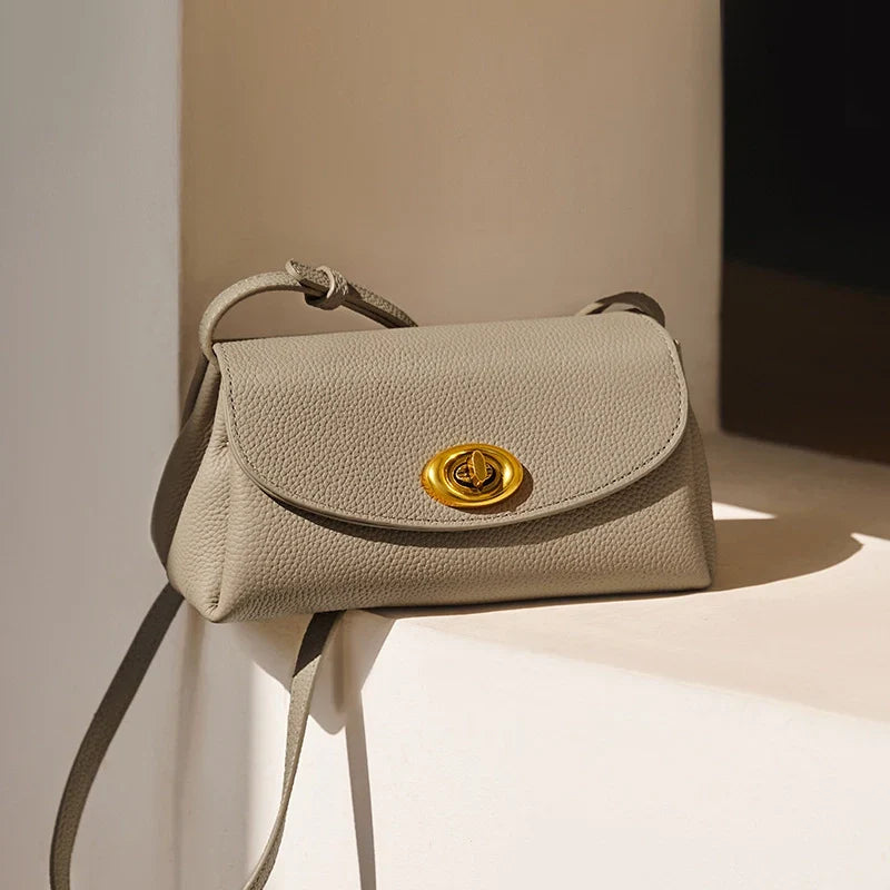 Mugrs™ Button Simple Leather Mini Shoulder Bag