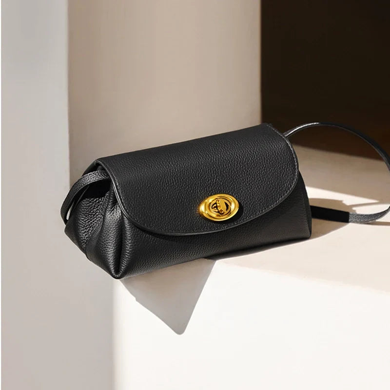 Mugrs™ Button Simple Leather Mini Shoulder Bag
