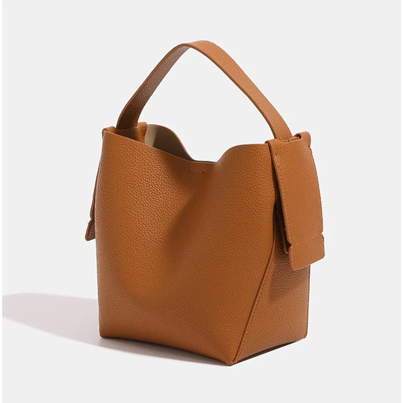Mugrs™ Soft Leather Bucket Bag With Large Capacity