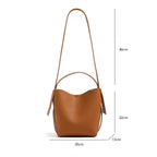 Mugrs™ Soft Leather Bucket Bag With Large Capacity