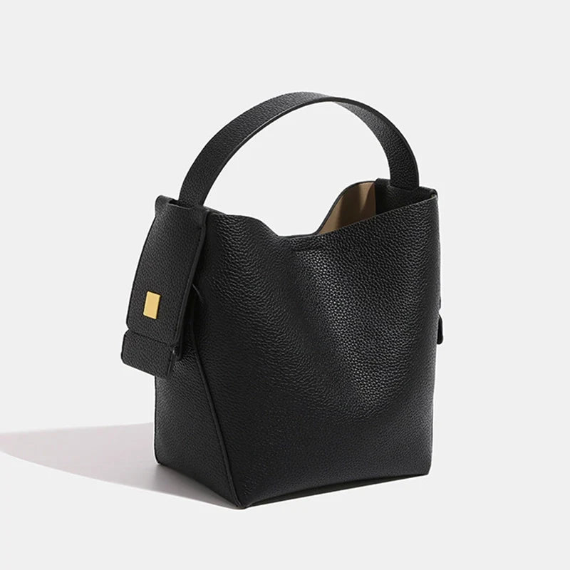 Mugrs™ Soft Leather Bucket Bag With Large Capacity