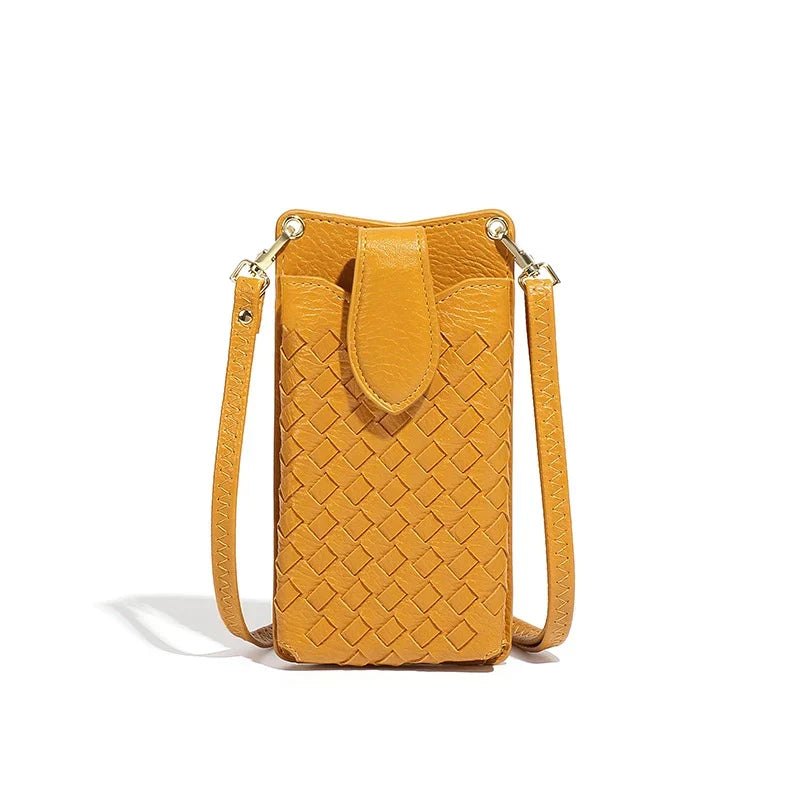 Mugrs™ Luxury Claire Woven Crossbody Phone Bag