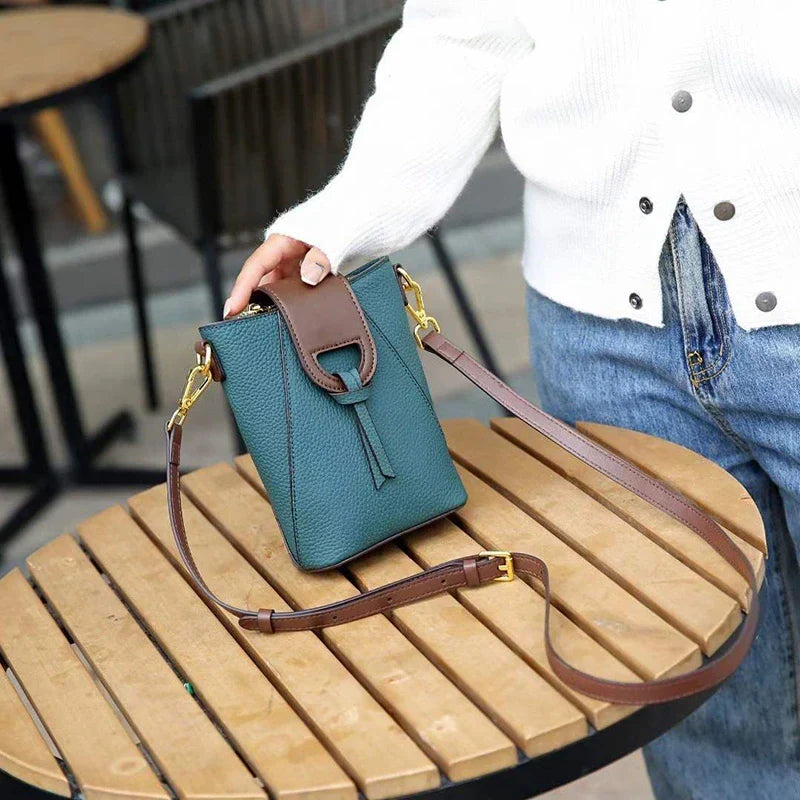 Mugrs™ Popper Leather Crossbody Phone Bag