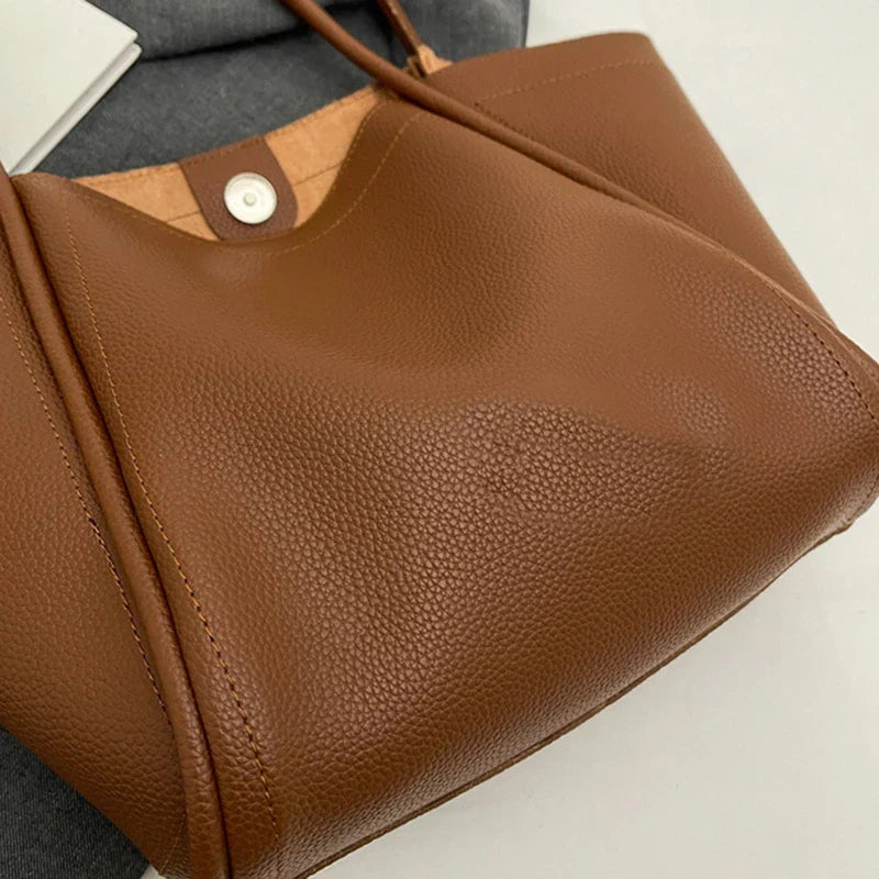Mugrs™ Large Space PU Leather Tote Bag