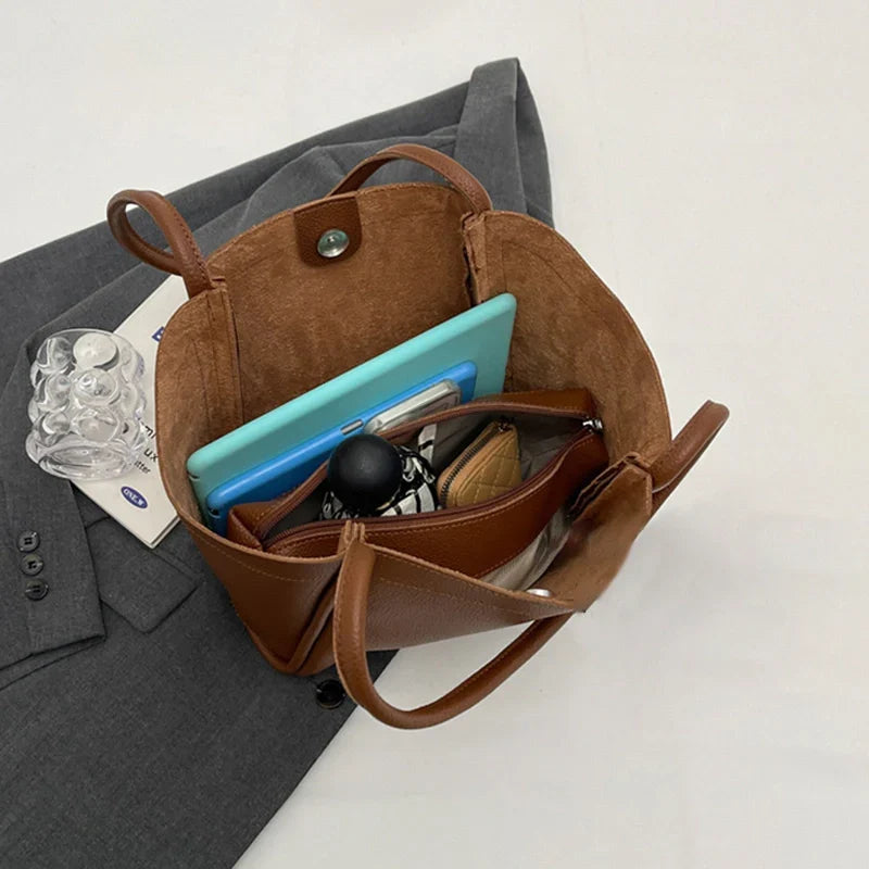 Mugrs™ Large Space PU Leather Tote Bag