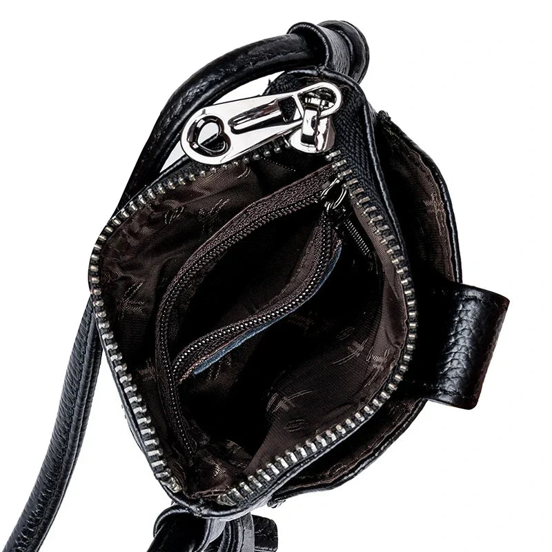 Mugrs™ Vegan Leather Phone Bag, Zipper Sling Bag