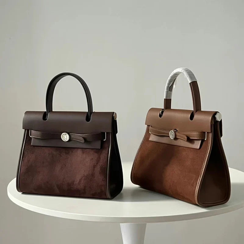 Mugrs™ Vintage Vegan Leather Crossbody Kelly Bag