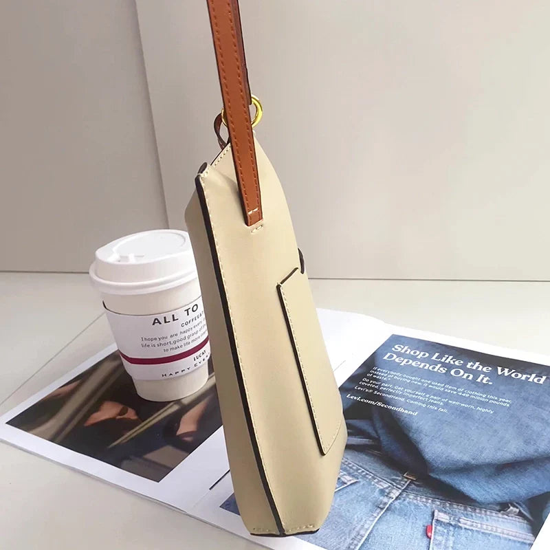 Mugrs™ Leather Crossbody Bag Mobile Phone Bag-Apricot