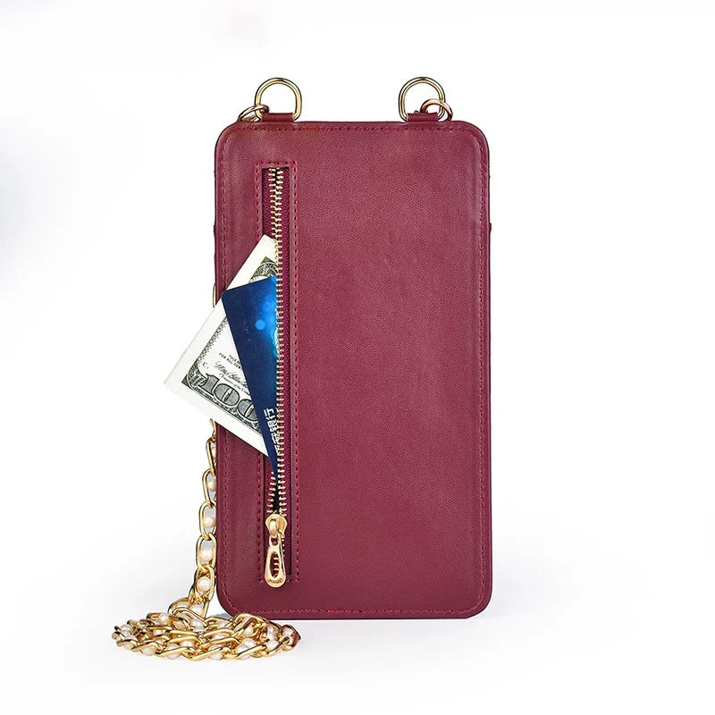 Mugrs™ Woven Vegan Crossbody Phone Bag, Card Holder