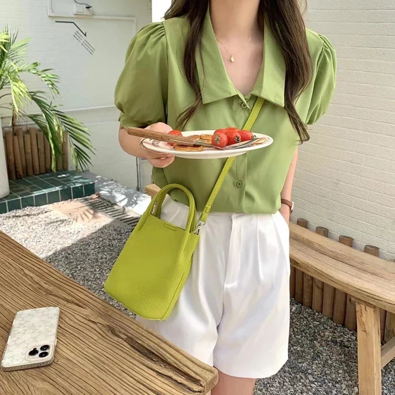 Mugrs™ Bucket Bag  Pure Vegetable Vegan Leather Crossbody Bag