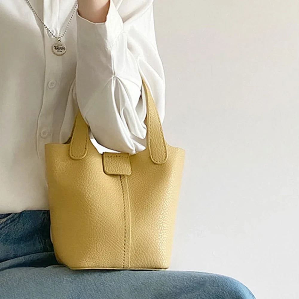 Mugrs™ Basket Versatile Leather Bucket Bag
