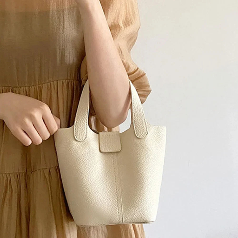 Mugrs™ Basket Versatile Leather Bucket Bag
