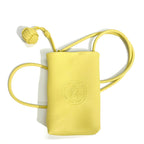 Mugrs classic light yellow vegan leather crossbody cell phone bag with embossed for women