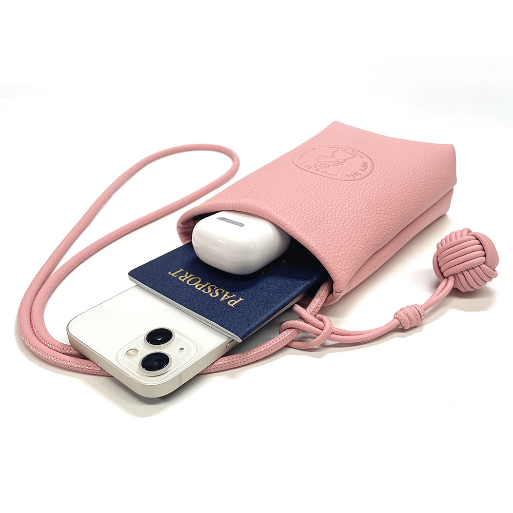 Mugrs classic vegan leather crossbody phone bag with embossed and capacity for women
