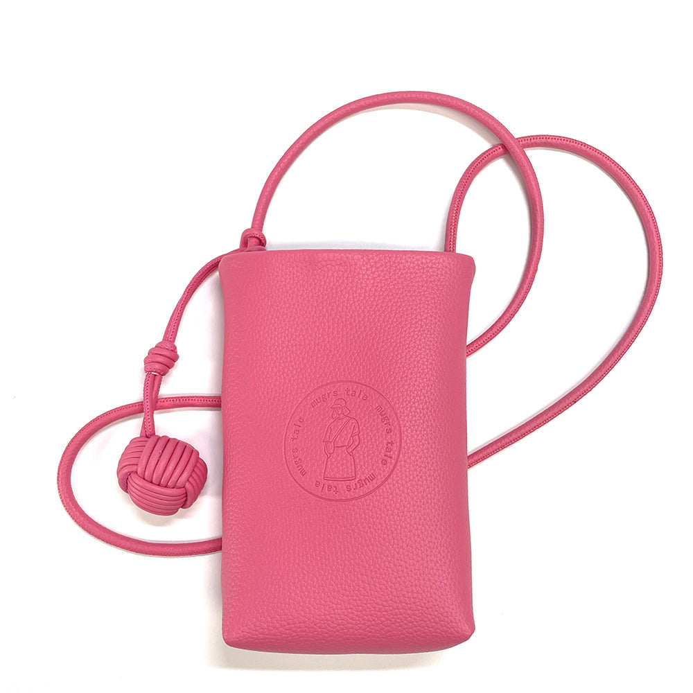 Mugrs classic rose vegan leather crossbody cell phone bag with embossed