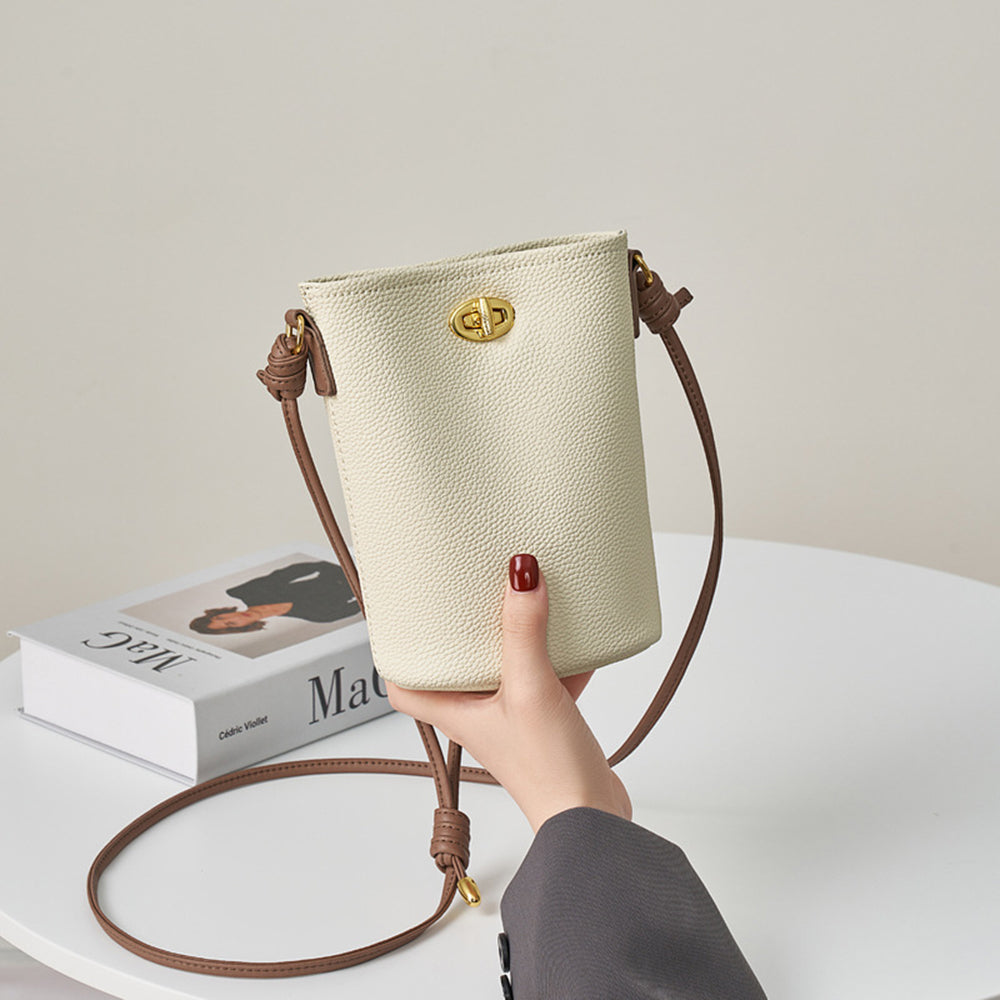 Mugrs™ Bucket Bag, Pure Vegetable Vegan Leather Crossbody Bag-Apricot